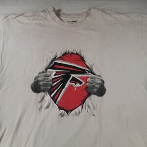 Atlana Falcons Style Wear Short Sleeve Football T Shirt Mens Size 3XL White